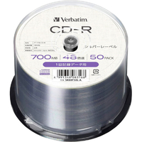 Verbatim データ用CD-R 700MB 48倍速対応 シルバーレーベル 50枚入り SR80F50L-A