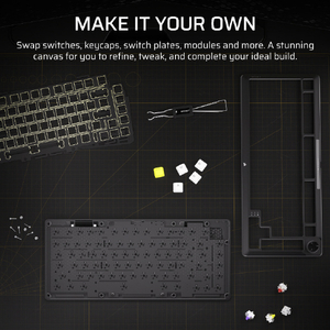 コルセア CORSAIR MAKR 75 3-in-1ベアボーンキーボードキット ブラック CHR-91CEG1X-NA-イメージ11