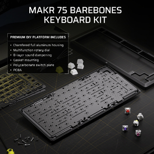 コルセア CORSAIR MAKR 75 3-in-1ベアボーンキーボードキット ブラック CHR-91CEG1X-NA-イメージ3