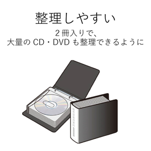 エレコム DVD・CD不織布ケース専用ファイル(2冊入り) クリア CCD-B01WCR-イメージ2
