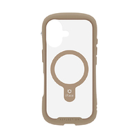 Hamee iPhone17用 MAGSYNQ強化ガラスクリアケース IFACE REFLECTION ベージュ 41-183179