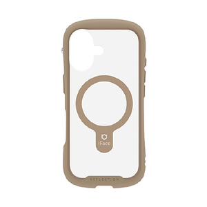 Hamee iPhone17用 MAGSYNQ強化ガラスクリアケース IFACE REFLECTION ベージュ 41-183179-イメージ1