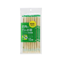 大和物産 四角い竹のお箸 ポリ完封 15膳 FCK678D