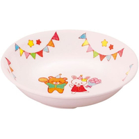 アヅミ産業 メラミン子供食器 みんなともだち。 小皿 YME-2 ピンク FC968LB-1026800