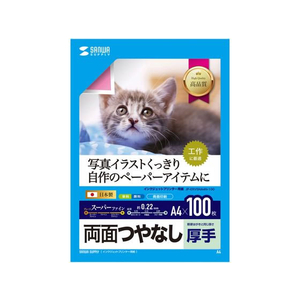 サンワサプライ インクジェット用両面印刷紙厚手両面ツヤなしA4100枚 FCS1484-JP-ERV5NA4N-100-イメージ1