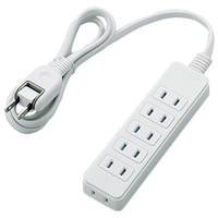 エレコム シャッタータップ(6個口・1m) ホワイト T-ST02N-2610WH
