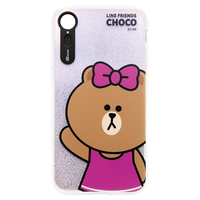 LINE FRIENDS iPhone XR用ケース LIGHT UP CASE ベーシック チョコ KCL-LBA007