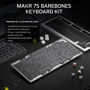 コルセア CORSAIR MAKR 75 3-in-1ベアボーンキーボードキット シルバー CHR-91CEE1X-NA-イメージ3