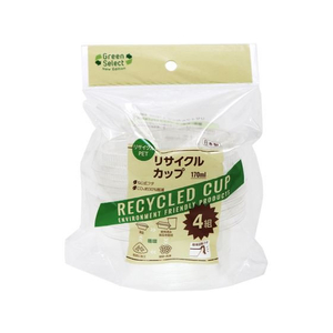 大和物産 Green Select N リサイクルカップ 170mL 4組入 FC066NR-イメージ1