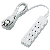 エレコム シャッタータップ(6個口・2m) ホワイト T-ST02N-2620WH