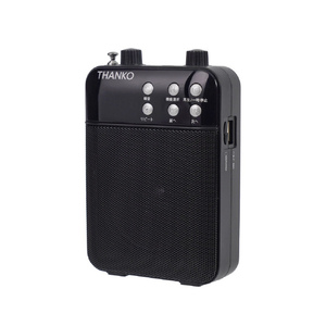 サンコー その場で録音再生できる多機能ポータブル拡声器 ブラック PRLU25SBK-イメージ1