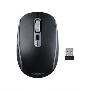 エレコム Precisionist USB無線/Bluetoothマウス[チルト付8ボタンMサイズ] ブラック M-PN10MBMSBK-イメージ1