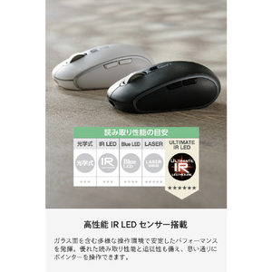 エレコム Precisionist USB無線/Bluetoothマウス[チルト付8ボタンMサイズ] ブラック M-PN10MBMSBK-イメージ7