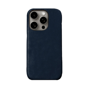 ABBI SIGNATURE iPhone 16 Pro用LISCIO イタリアンレザー MagSafe対応バックカバー ネイビー ABS27319I16PR-イメージ1
