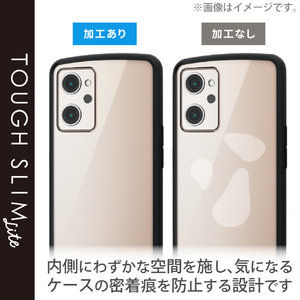 エレコム OPPO Reno9 A/Reno7 A用ハイブリッドケース TOUGH SLIM LITE フレームカラー ブラック PM-O221TSLFCBK-イメージ7