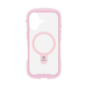 Hamee iPhone17用 MAGSYNQ強化ガラスクリアケース IFACE REFLECTION サクラピンク 41-183193-イメージ1