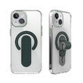 momo stick iPhone 15 Plus用Mag Grip レンズガード一体型クリアケース ダークグリーン MMS25319I15PL