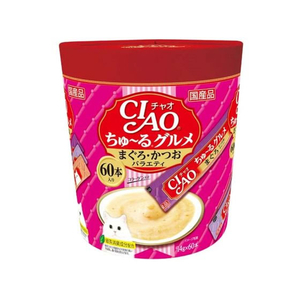 いなば CIAO ちゅーるグルメ まぐろ・かつおバラエティ 14g×60P FCF652N-イメージ1