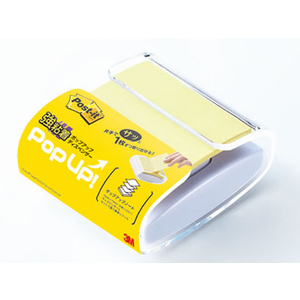 3M ポスト・イット ポップアップディスペンサー 強粘着 75×75mm イエロー 1個 F079828-WD330-WH-Y-イメージ1