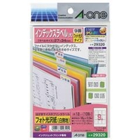 エーワン フォト光沢紙(白無地) はがきサイズのプリンタラベル インデックスラベル(大) 9面 12シート(108片)入り A-ONE.29320