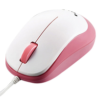 エレコム 3ボタンBlueLED有線マウス(Mサイズ) ピンク M-Y8UBXPN