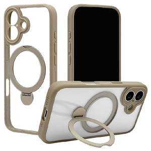 ラスタバナナ iPhone 17用ZEROSAFE 極 回転スタンド 磁力充電対応 ベージュ 8896IP5AZSBE-イメージ1