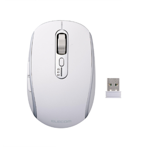 エレコム Precisionist USB無線/Bluetoothマウス[チルト付8ボタンMサイズ] ホワイト M-PN10MBMSWH-イメージ1