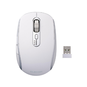エレコム Precisionist USB無線/Bluetoothマウス[チルト付8ボタンMサイズ] ホワイト M-PN10MBMSWH-イメージ2
