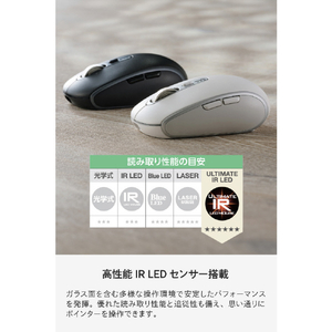 エレコム Precisionist USB無線/Bluetoothマウス[チルト付8ボタンMサイズ] ホワイト M-PN10MBMSWH-イメージ7