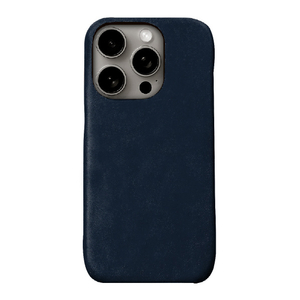 ABBI SIGNATURE iPhone 16 Pro Max用LISCIO イタリアンレザー MagSafe対応バックカバー ネイビー ABS27320I16PM-イメージ1