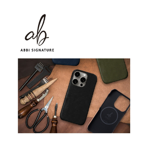 ABBI SIGNATURE iPhone 16 Pro Max用LISCIO イタリアンレザー MagSafe対応バックカバー ネイビー ABS27320I16PM-イメージ4