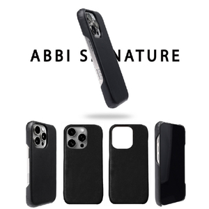 ABBI SIGNATURE iPhone 16 Pro Max用LISCIO イタリアンレザー MagSafe対応バックカバー ネイビー ABS27320I16PM-イメージ6