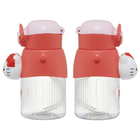 きてぃー 立体 マスコット 付き ストロー ボトル 水筒 590ml 子供 キッズ