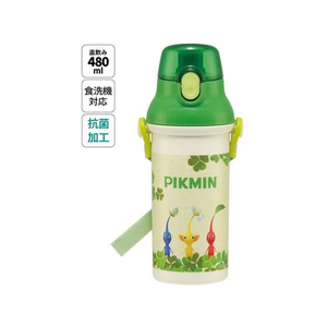 スケーター 抗菌 直飲プラワンタッチボトル 480ml ピクミン FC779PR-PSB5SANAG-イメージ1
