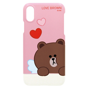 LINE FRIENDS iPhone XR用ケース SLIM FIT CUPID LOVE ブラウン KCL-SCL005-イメージ1