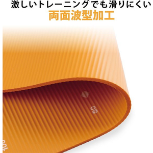 エレコム ヨガマット 厚さ10mm 防音対策 オレンジ FC252SP-HCFWYMW10DR-イメージ4