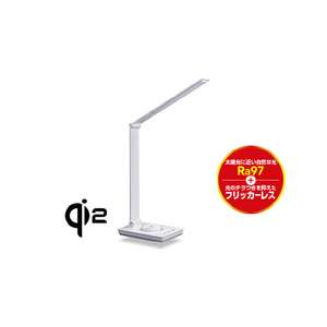 ジェントス もっと眼のことを考えたデスクライト Qi2搭載 ホワイト DKR116WH-イメージ2