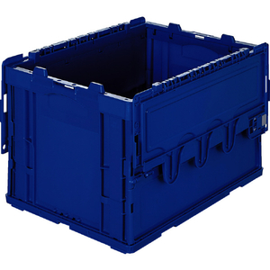 トラスコ オリコン 折りたたみコンテナ５０Ｌ スライドロックフタ付 ダークブルー 最大積載荷重：15kg CRSC50N2-DB-イメージ2