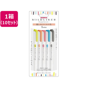 ゼブラ マイルドライナー 親しみマイルド色 5色×10セット FCS6627-WKT7-N-5C-N-イメージ1