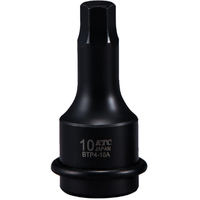 KTC １２．７ｓｑ．　インパクトレンチ用ヘキサゴンレンチ　対辺寸法１０ｍｍ　全長６０ｍｍ BTP4-10AP