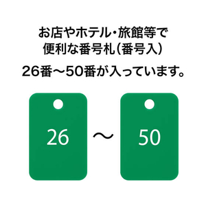 オープン工業 スチロール番号札 角型 26～50 緑 FC87657-BF-55-GN-イメージ2