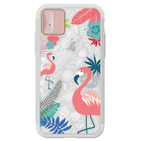 LIGHT UP CASE iPhone XS/X用Lighting Shield Case Flower Flamingo LU11322IX