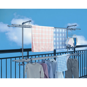 積水樹脂 ステンレスベランダものほし台 高さ約105cm FCJ314S-DB-602-イメージ3