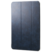 エレコム 13インチiPad Pro(M4)用 フラップケース 薄型軽量 背面クリア 2アングル ネイビー TB-A25PLWVNV