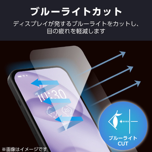 エレコム Google Pixel 9a用ガラスフィルム ゴリラ 0．21mm ブルーライトカット PM-P251FLGOBL-イメージ4
