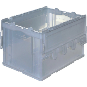 トラスコ オリコン 折りたたみコンテナ５０Ｌ スライドロックフタ付 透明 最大積載荷重：15kg CRSC50N2-TM-イメージ2