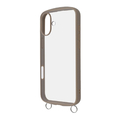 レイアウト iPhone 16 Plus用Like standard Puffull 耐衝撃 バンパー ストラップ金具付き ハイブリッドケース ベージュ RT-P48CMD1/BE