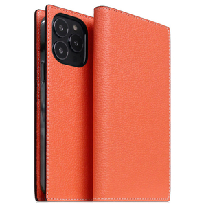 SLG Design iPhone 14 Pro用Neon Full Grain Leather Diary Case コーラル SD24323I14PCR-イメージ1