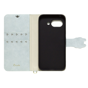 NATURAL design Google Pixel 9a用手帳型ケース NEW COCOTTE ブルーグレー GP9A-COT09-イメージ3