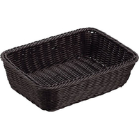 シンドー 抗菌樹脂 角型バスケット DS100 30型 ブラック FC202LW-7703490